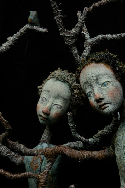 WINTER DANCER, ASH by artist Gioconda Pieracci of Pupillae Art Dolls