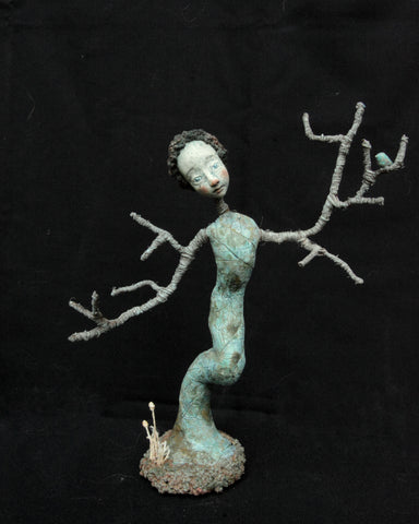 WINTER DANCER, BOW by artist Gioconda Pieracci of Pupillae Art Dolls