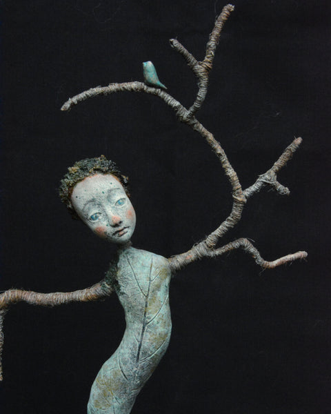 WINTER DANCER, ASH by artist Gioconda Pieracci of Pupillae Art Dolls