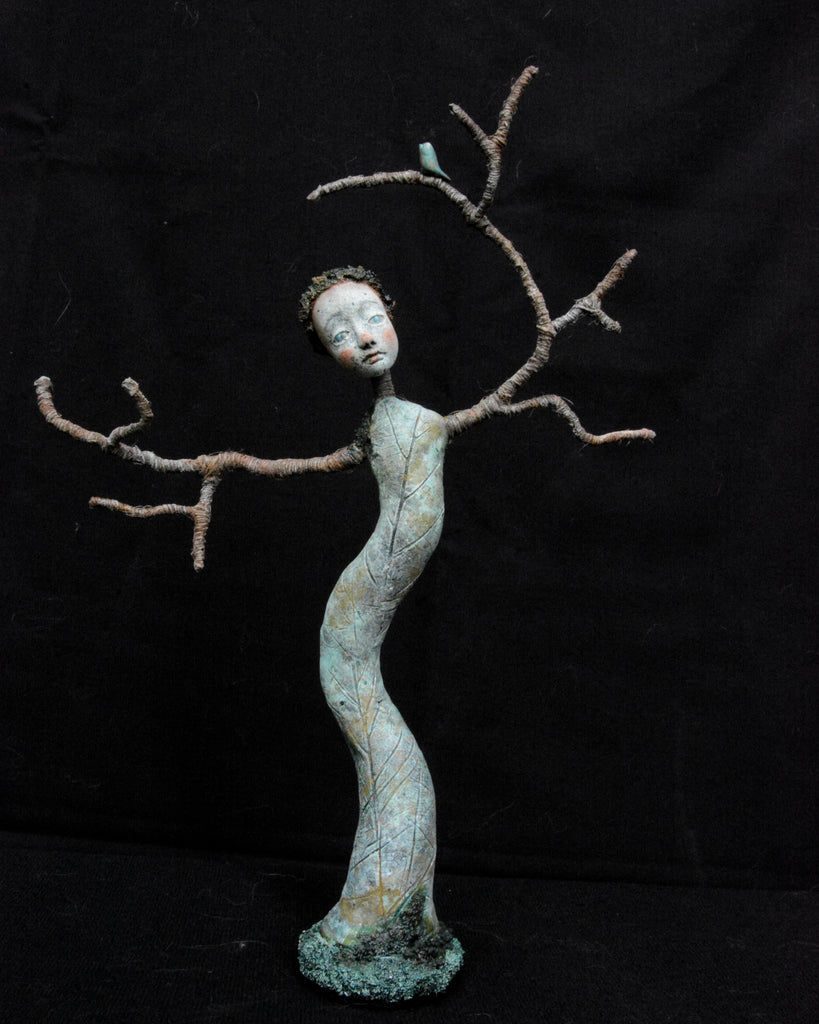 WINTER DANCER, ASH by artist Gioconda Pieracci of Pupillae Art Dolls