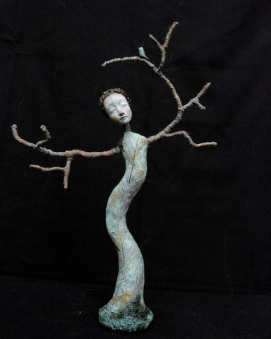 WINTER DANCER, ASH by artist Gioconda Pieracci of Pupillae Art Dolls