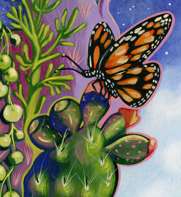 39 EL NOPAL (The Prickly-Pear Cactus) / Corazon de Nopal by artist Miriam Martinez