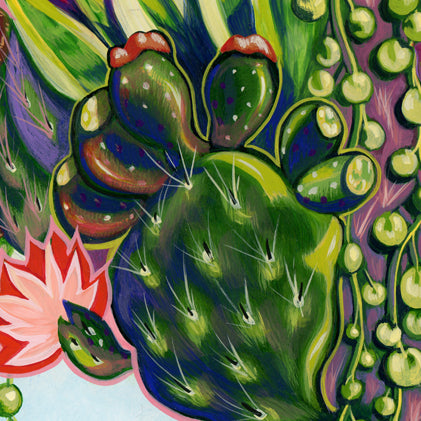 39 EL NOPAL (The Prickly-Pear Cactus) / Corazon de Nopal by artist Miriam Martinez