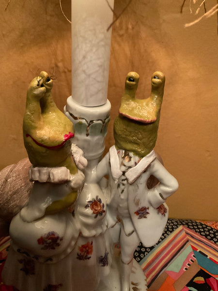 DRESDEN LAMP COURTING ESCARGOT by artist Denise Bledsoe