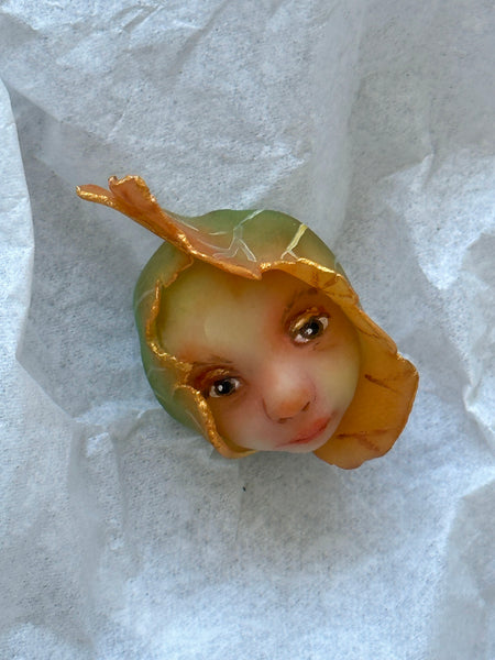 ELF yellow pin by artist Lacey Bryant
