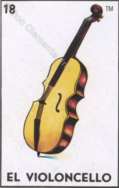 18 EL VIOLONCELLO (The Cello) by artist Pamela Enriquez-Courts
