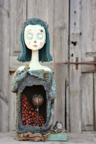 AMARANTA, THE LIVING GARDEN by featured artist Gioconda Pieracci of Pupillae Art Dolls