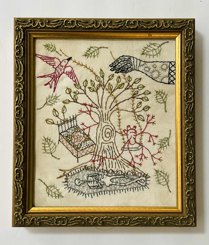 QUIETUDE AMONG THE LEAVES by artist Mavis Leahy