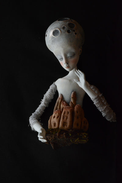 THAT FULL MOON NIGHT art doll by artist Gioconda Pieracci of Pupillae Art Dolls