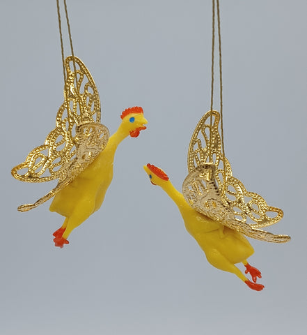 GOLD WINGED ornament 1 and 2 by artist Jen Raven