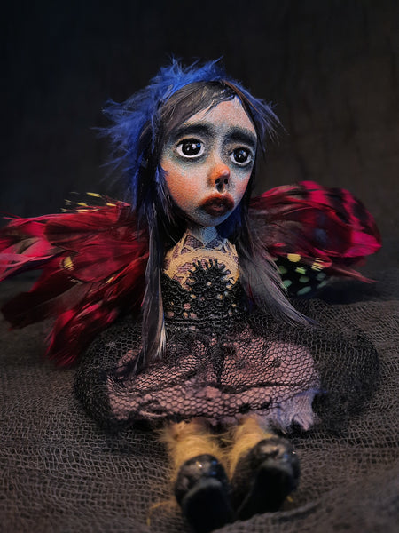 UNDER THE SHADOW OF YOUR WINGS by artist Ioanna Tsouka (Anima ex Manus Art Dolls)