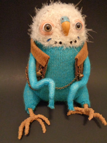 "Budgie the Five Pound Parakeet" by featured artist Denise Bledsoe