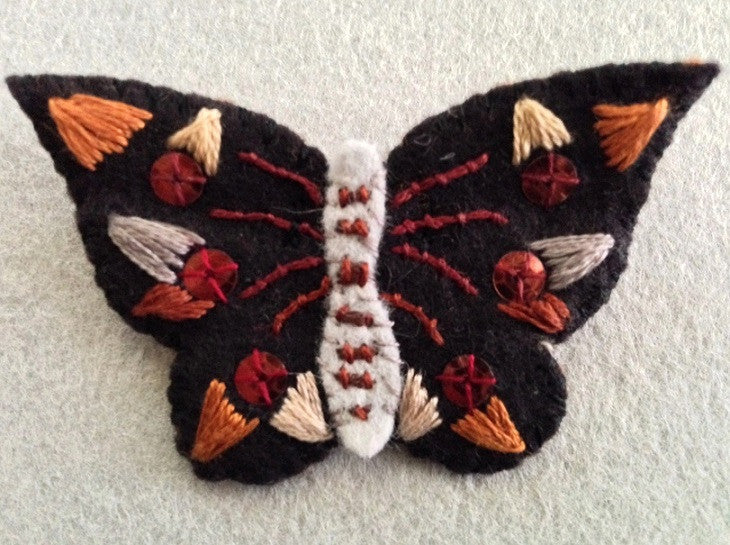 "Black Butterfly Pin #2 Copper I" by artist Ulla Anobile
