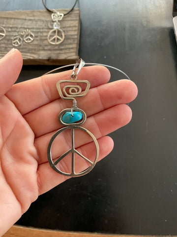 Peace Pendant, Turquoise