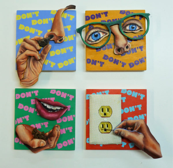 “DON’T PUT ROCKS UP YOUR NOSE” by artist Sarah Polzin