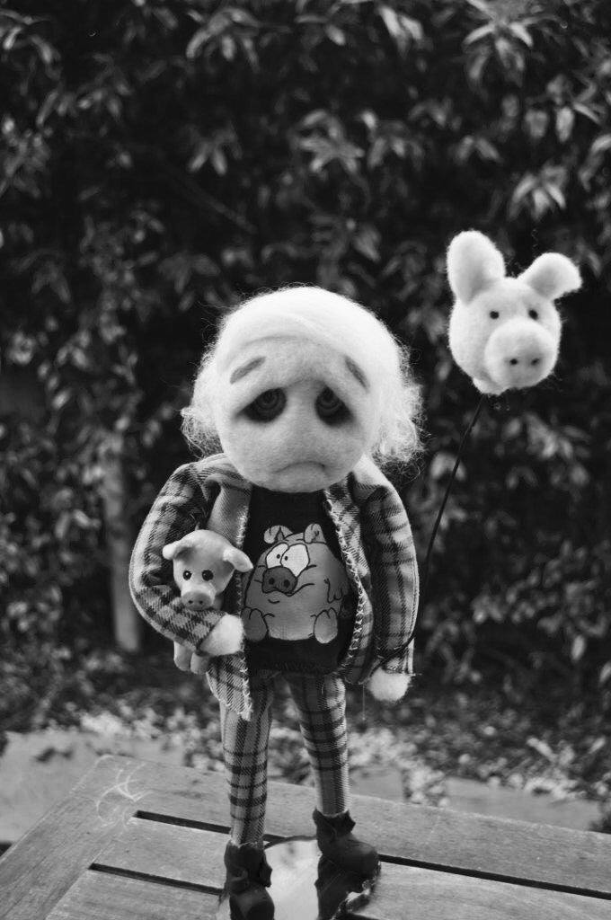 "Pigging Out Boy" by artist Kylie Dexter