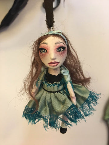 Green Lady Ornament by artist Richelle Nicole