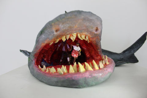 ESCAPE FROM THE TERRIBLE DOGFISH by artist Lacey Bryant
