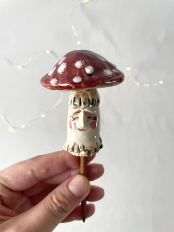 FLY AGARIC MUSHROOM PLANT-STAKE 1 by artist Milla Istomina