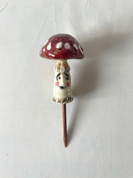 FLY AGARIC MUSHROOM PLANT-STAKE 4 by artist Milla Istomina