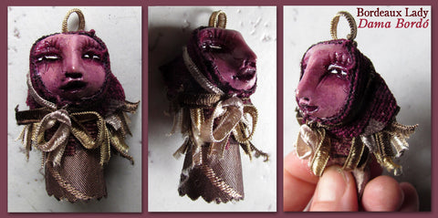 Bordeaux Lady Pendant by artist Patricia Krebs