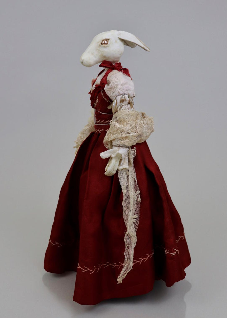 TUVA, Red Yule Bunny by artist Ragged Caravan (Alex Wells)