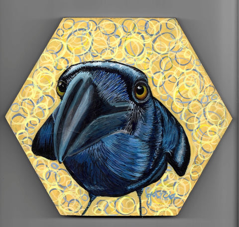 YELLOW RAVEN by artist Rosie Garcia