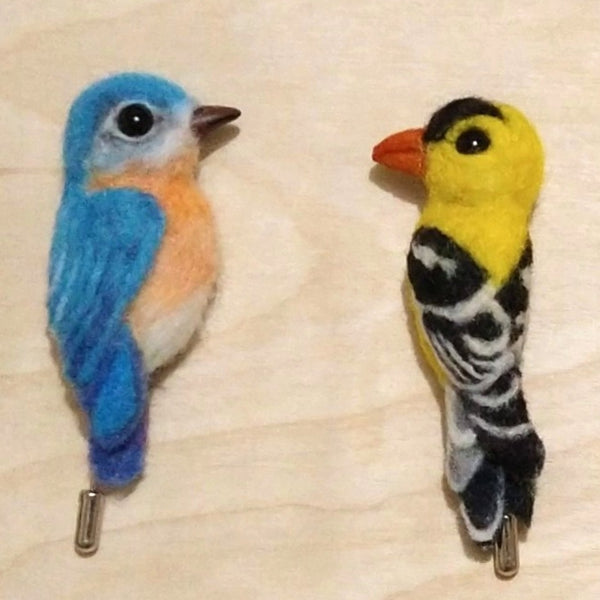 BLUEBIRD BROOCH/LAPEL PIN by artist Julie B