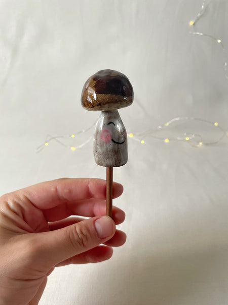 BOLETUS MUSHROOM PLANT-STAKE 1 by artist Milla Istomina