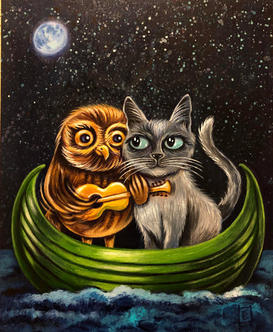 THE OWL AND THE PUSSYCAT by artist Christine Benjamin