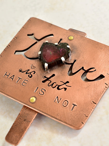 LOVE IS HOT, HATE IS NOT by artist Chloe Kono ~ Chloeography