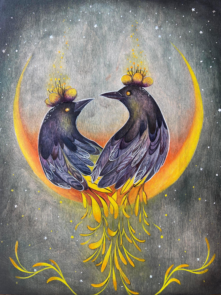 CROW MOON by artist Malathip