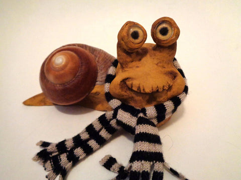 "Escargot Black/Beige" by artist Denise Bledsoe