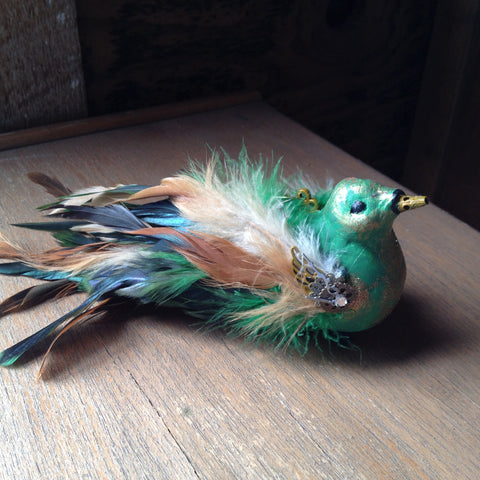 Green and Brown Bird by artist Kat Anderson