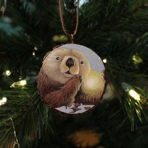 Spirit Otter Ornament by Lena Sayadian