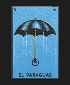 Red Umbrella (El paraguas #5/The Umbrella) by artist Rasa Jadzeviciene