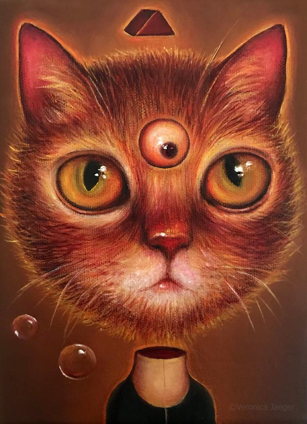 PSYCHIC CAT by artist Veronica Jaeger