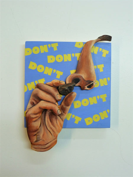 “DON’T PUT ROCKS UP YOUR NOSE” by artist Sarah Polzin
