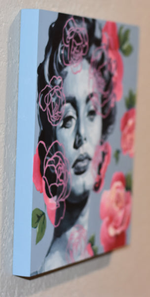 CLASSIC BEAUTY BLENDED IN FLORAL WALLPAPER #3 by artist Lydia Moon Hee Kim