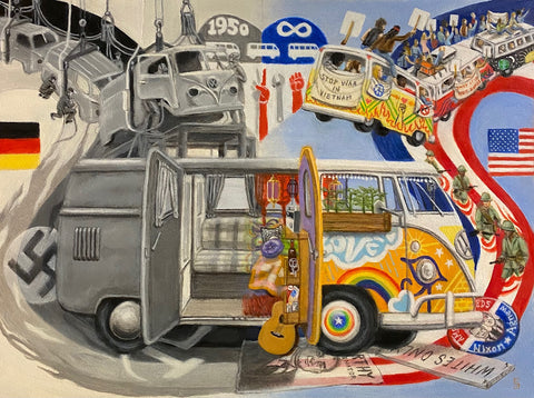 THE VW MICROBUS FOREVER by artist Frau Sakra