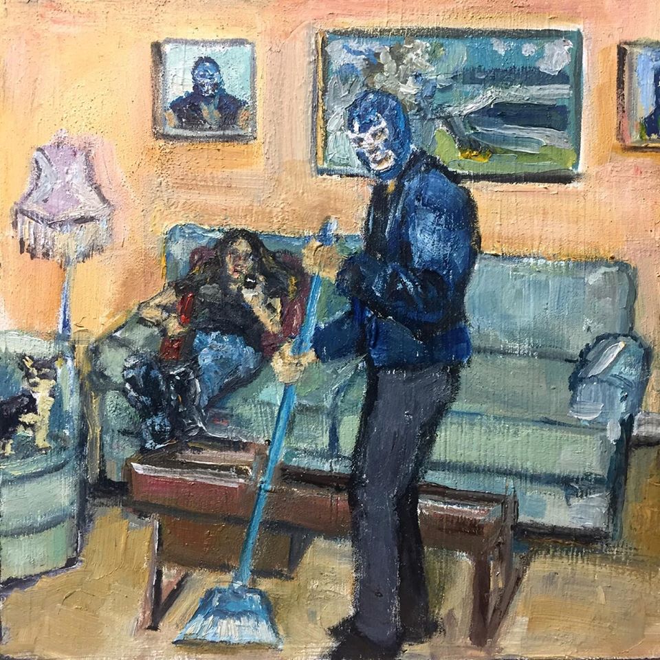 GET YOUR DAMN ZAPATOS OFF THE TABLE! by artist Nancy Cintron