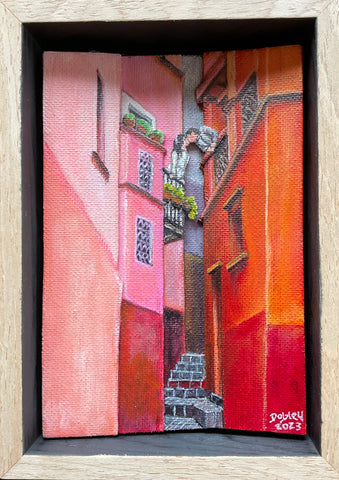 EL CALLEJON DEL BESO, GUANAJUATO (The Alley of the Kiss) by artist Wbaldo Muñoz