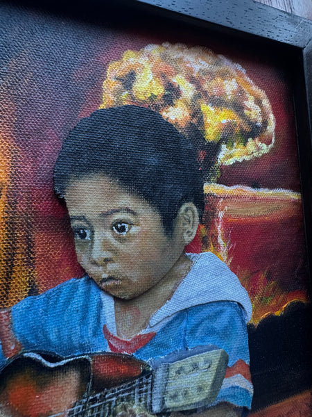 32 EL MÚSICO (The Musician) / ¿Dónde jugarán los niños? by artist Wbaldo Muñoz-Alcalá