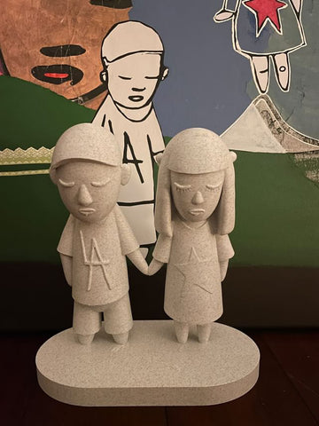 EARTH KIDS 3D SCULPTURE (marble) by artist Sophia Gasparian