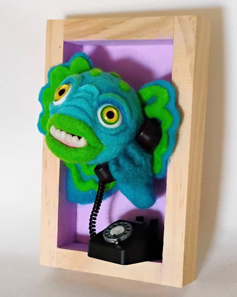 83 EL TELEFONO (The Telephone) / Charlie Was Confused by the Automated System by artist Julie B
