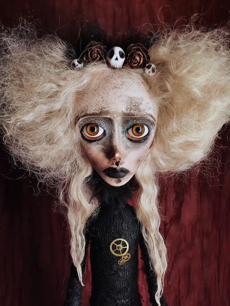 JANUS REIMAGINED/FACES OF TIME by artist Ioanna Tsouka of Anima ex Manus Art Dolls