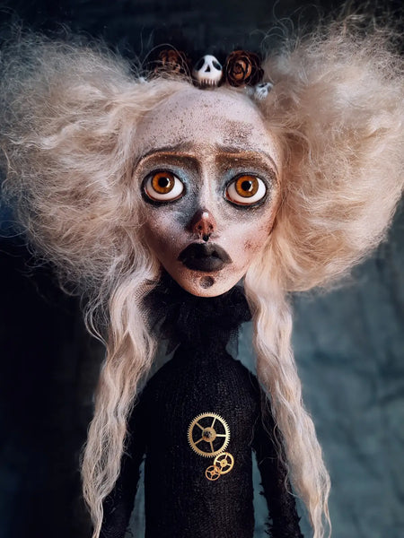 JANUS REIMAGINED/FACES OF TIME by artist Ioanna Tsouka of Anima ex Manus Art Dolls