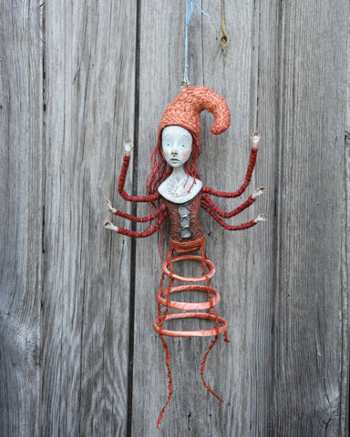 30 EL CAMARON (The Shrimp) by artist Gioconda Pieracci of Pupillae Art Dolls