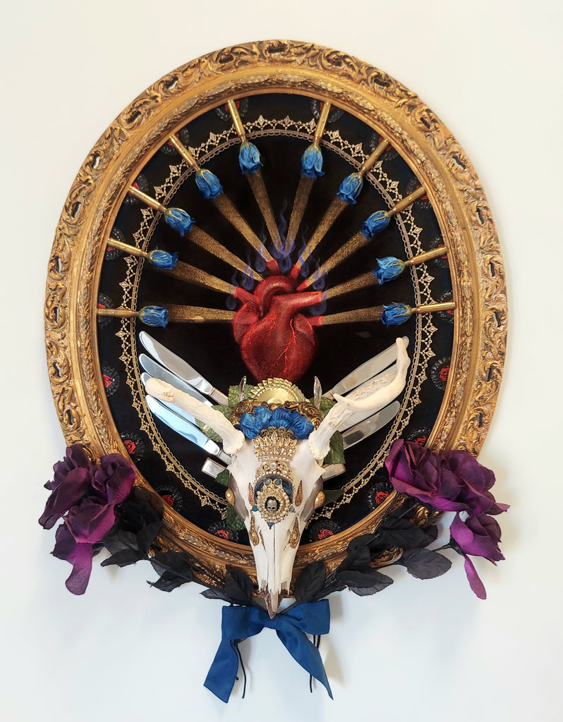 CEREMONY by artists Wendy Gadzuk (assemblage) and Alea Bone (painting)