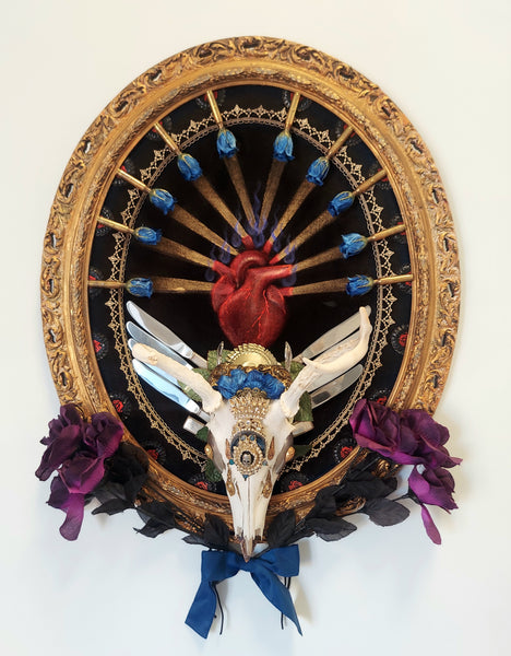 CEREMONY by artists Wendy Gadzuk (assemblage) and Alea Bone (painting)